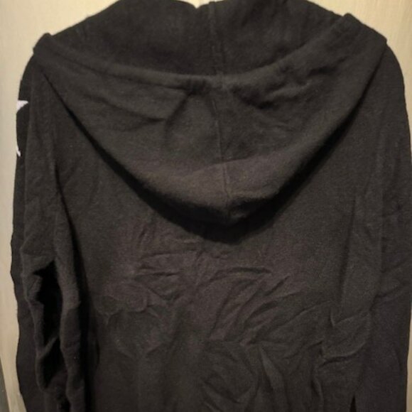 ZIP UP STAR CASHMERE SWEATER HOODIE BLACK/CORNFLOWER - Picture 13 of 16